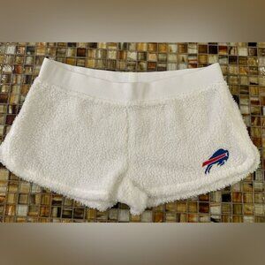 Women's Buffalo Bills White Fluffy Short Shorts ~XL~NFL Team Apparel~NWOT